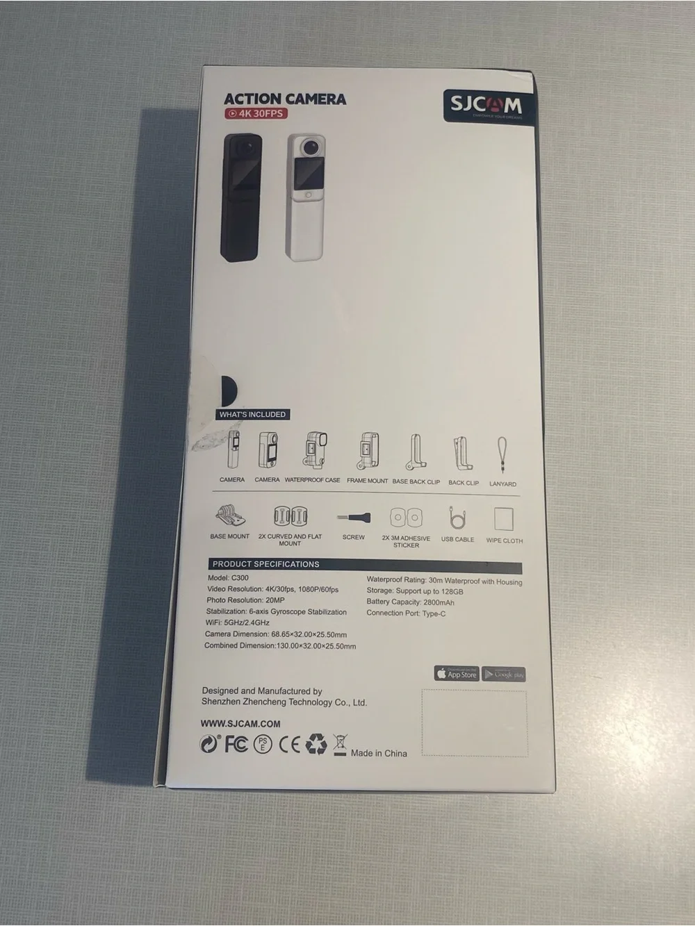 C300 Action Camera (Black) - Dual Touch Screen